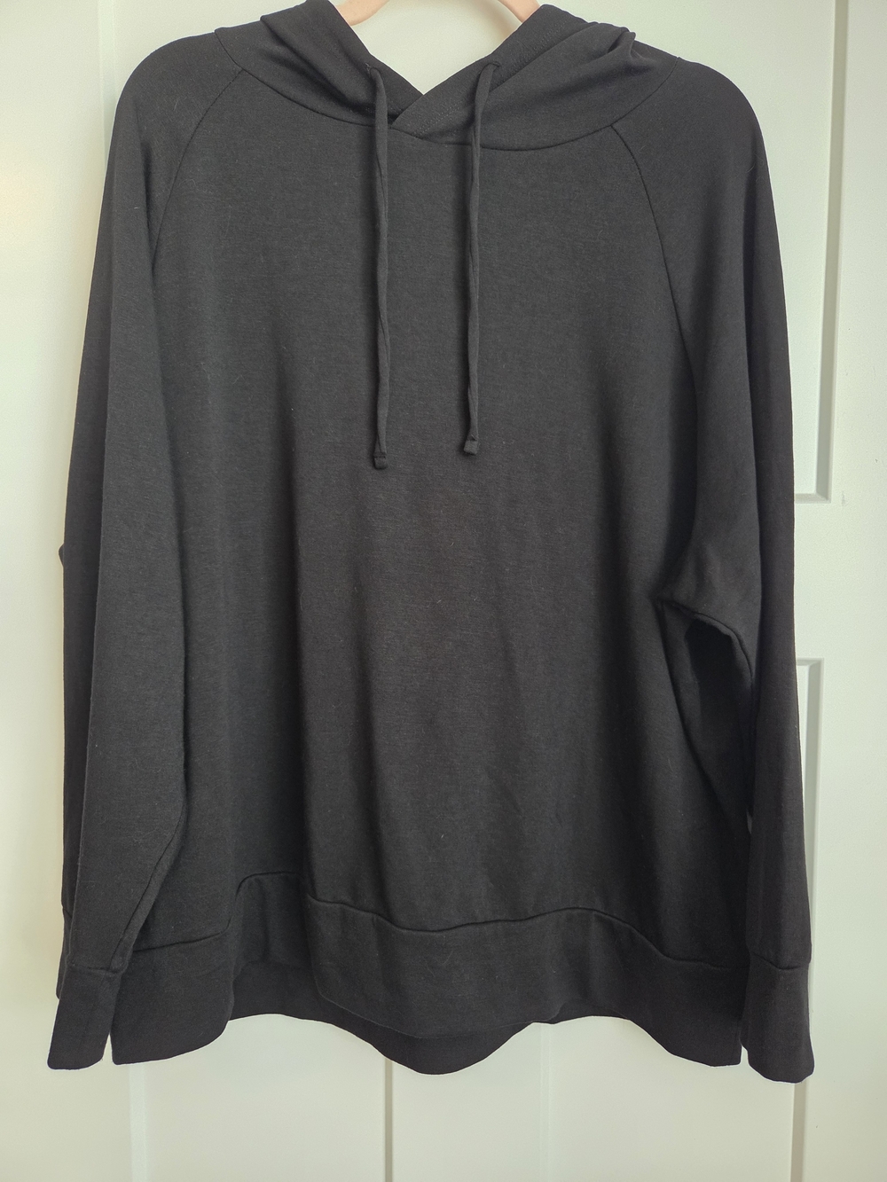 0068.  Eddie Bauer Women's Black Hooded Sweatshirt